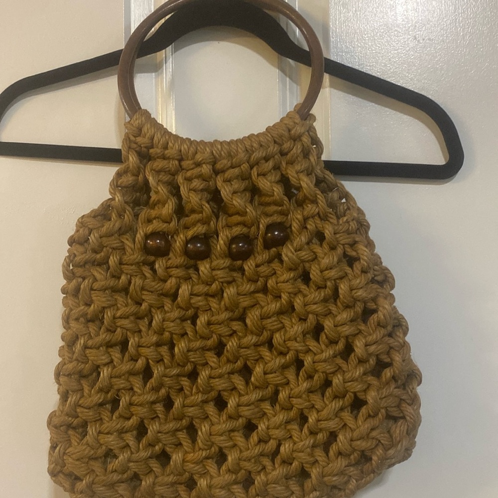 Boho vintage Rope Weave Purse